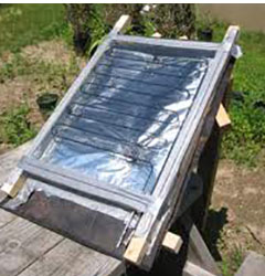 Солнечный коллектор из радиатора от холодильника